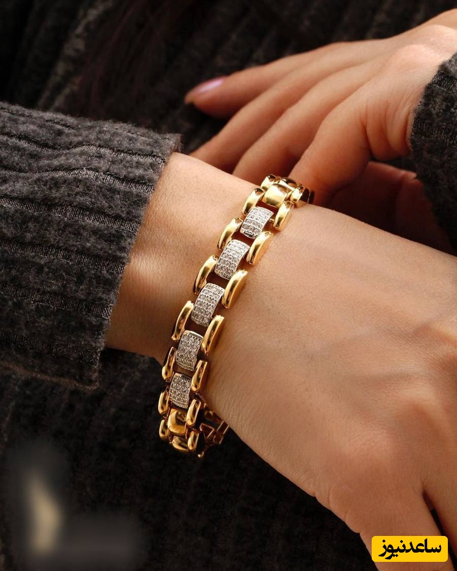 دستبند اسپرت دخترانه طلا