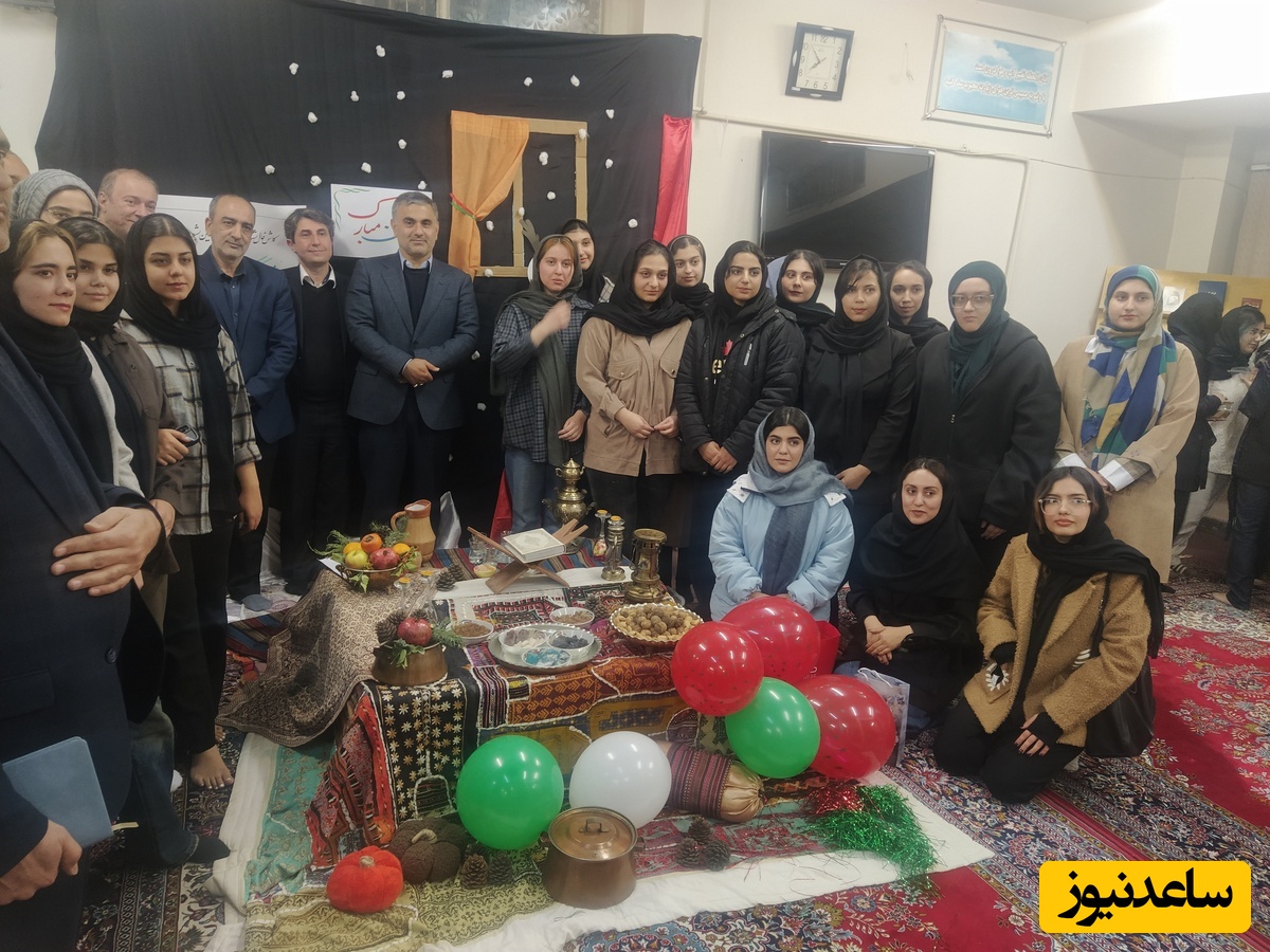 حضور رئیس دانشگاه آزاد استان تهران در جمع دانشجویان هم‌زمان با شب یلدا