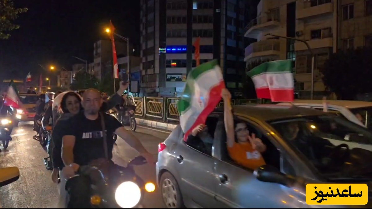 (فیلم) جشن مردم تهران در خیابان‌ها بعد از حمله موفق موشکی سپاه به اسرائیل