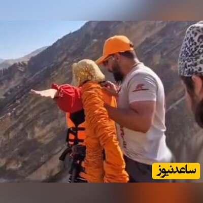 (فیلم) پرش بانوی 58 ساله خوزستانی از پل کارون چهار / زن ایرانی دل شیر داره به روایت تصویر!