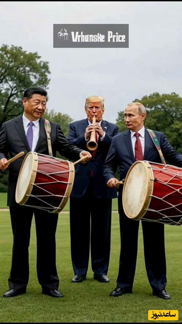 نوازندگی و حضور بی‌سابقه ترامپ و پوتین در جشن عروسی محلی / ماشالا عروس چقد خوشگله ایشالا مبارکش باد 🤣 + ویدئو