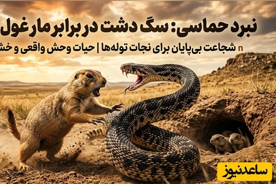 (ویدئو) مستند حیات وحش حیوانات/سنجاب شجاع یا قهرمان دشت؟ نبرد مرگبار پدر فداکار با مار غول‌پیکر برای نجات فرزندان!