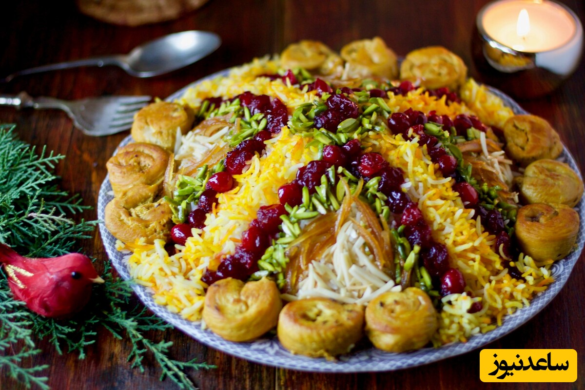 پلوهای مخلوط / طرز تهیه مرصع پلو هفت رنگ خوشمزه و مجلسی + ویدئو