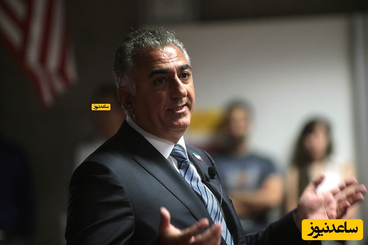 (فیلم) حال و روز مضحک رضا پهلوی در حال شعار دادن تحت حفاظت بادیگاردهایش!