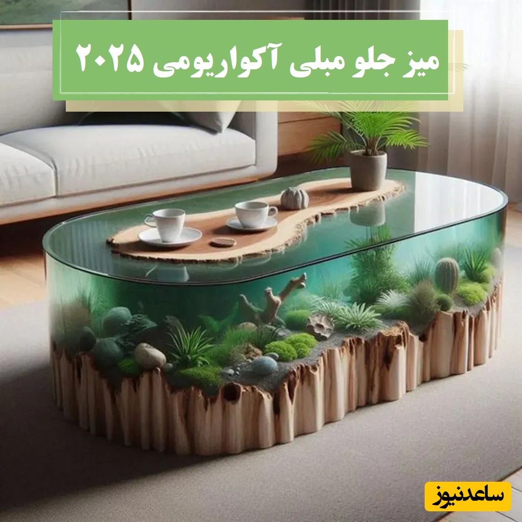 خلاقیت تحسین برانگیز طراح برای ساخت میز جلو مبلی آکواریومی منحصربفرد که فقط تو رویا می‌تونستید ببینید / اگر از اینا داشته باشی عمرا خونه رو ترک کنی😍