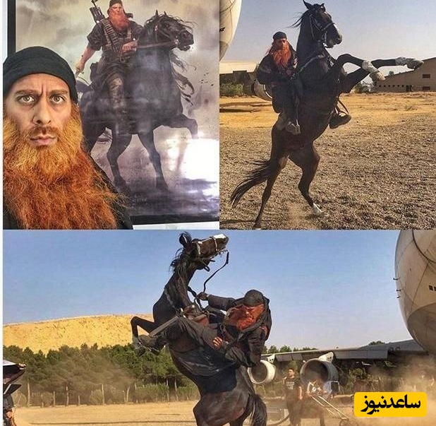 صحنه کمتر دیده شده از هنرنمایی مرحوم ارشا اقدسی بدلکار ماهر در پشت صحنه فیلم داعشی «به وقت شام» در نقش داعشی ملعون+فیلم