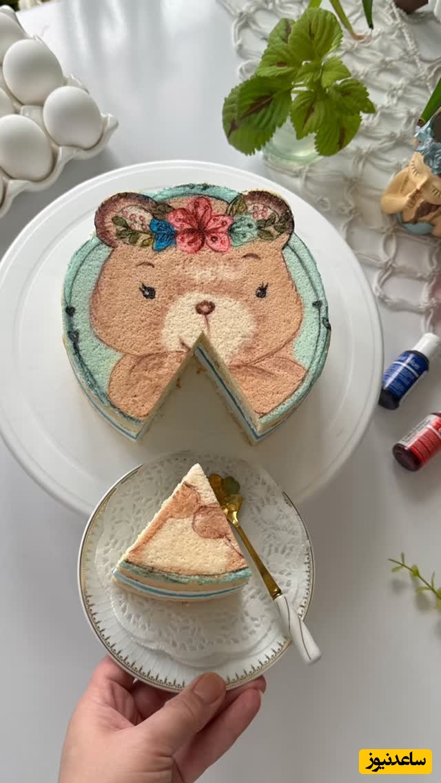 خلاقیت بی‌نظیر اوستا قناد برای پخت کیک تولد خرسی و فانتزی، که هیچ جا بهت یاد نمیدن / دیدن این کیک ممکنه باعث حسرت همیشگی بشه + ویدئو