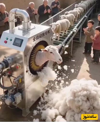 خلاقیت استثنایی مهندس خوش‌فکر در طراحی دستگاهی شبیه لباسشویی برای راحتی کار دامداران در هنگام پشم‌چینی+فیلم/ بهتر از این نمیشد👌