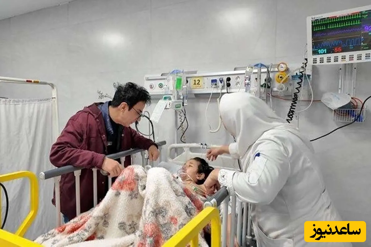 عمو پورنگ در کنار کودکان مجروح