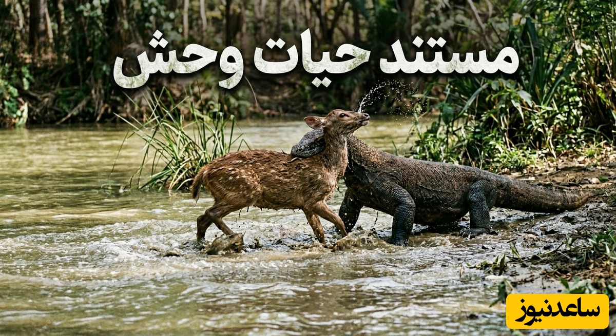قانون جنگل؛ مستند حیات وحش/ نبرد خونین اژدهای کومودو فرمانروای بی‌رحم رودخانه و گوزن+فیلم