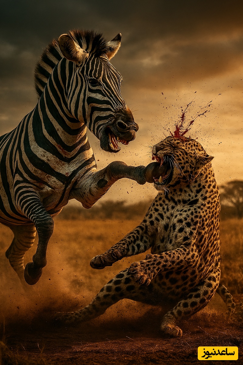 (ویدئو) نگاهی به نبرد نفس‌گیر مرگ و زندگی پلنگ و گورخر در دشت‌های آفریقا برای بقا؛ حرکت آخر حیوون بیچاره عالی بود، سلطان شکار اصلا انتظارشو نداشت...