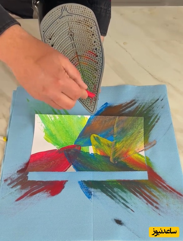 خلاقیت تحسین برانگیز هنرمند خوش ذوق در نقاشی با اتو مرزهای هنر رو جا به جا کرد/ ببینید و لذت ببرید