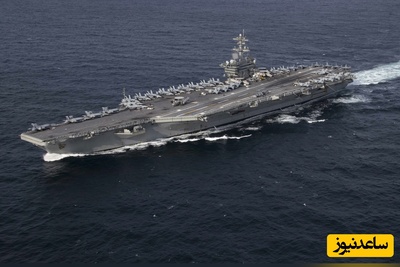 ببینید| ناو آبراهام لینکلن در زیر دست های بچه‌های سپاه!/ آمریکایی ها از این پهپاد میترسند+ویدیو