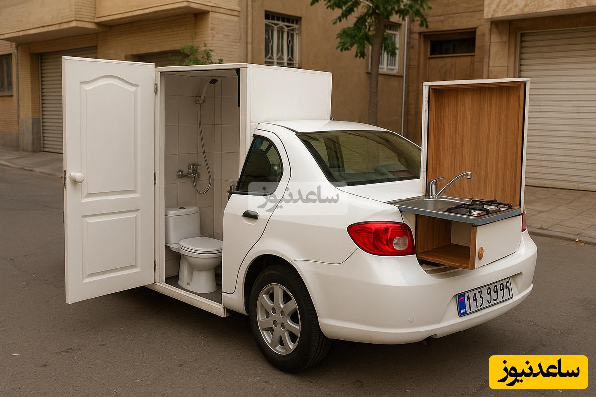 خلاقیت حماسه‌آفرین مرد ایرانی برای نصب دستشویی و آشپزخانه فول امکانات به رانا، یه پا خونه شده / هنر نزد ایرانیان است و بس🤣