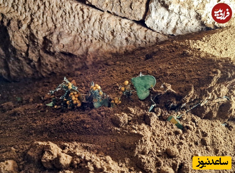 نمونه‌ای از جواهرات تدفینی کشف شده در مقبره