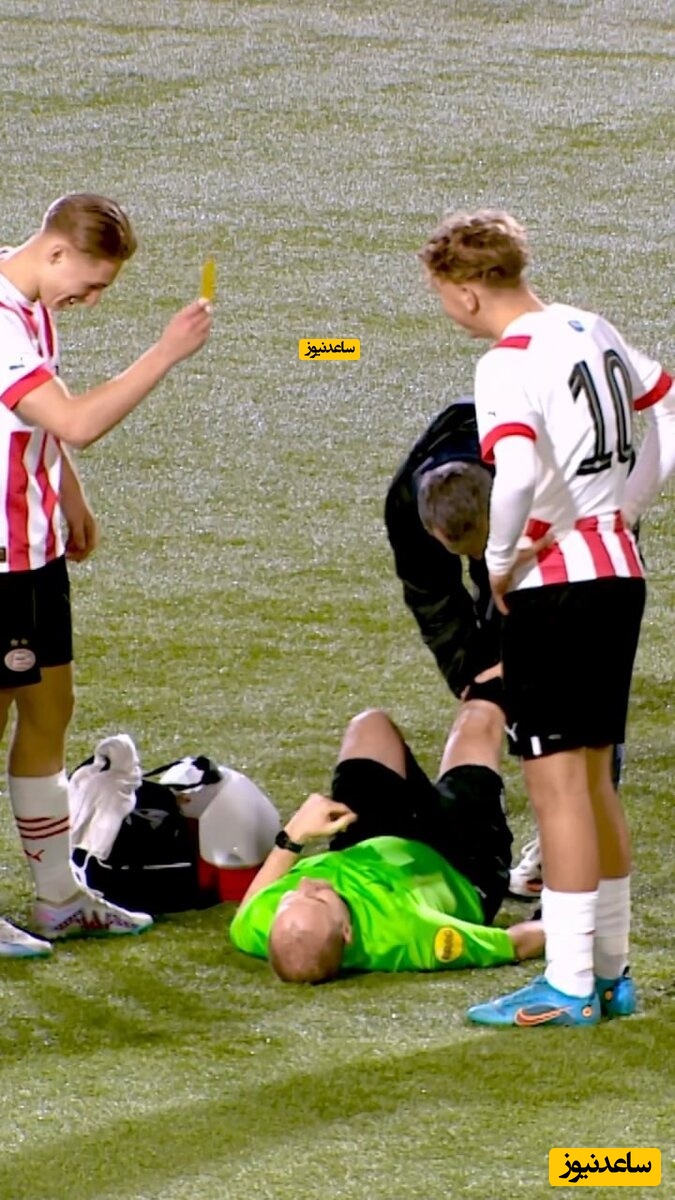 کارت زرد به داور مصدوم