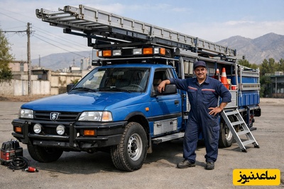 خلاقیت حماسه‌آفرین راننده ایرانی برای تبدیل تبدیل 405 به نیسان باری مجهز به نردبان فول امکانات، تکنولوجیاااا / هنر نزد ایرانیان است و بس😂