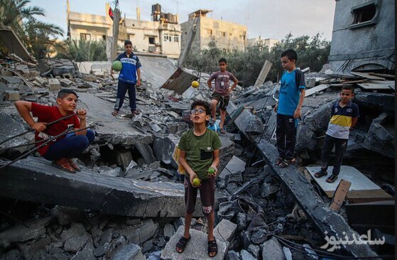 خانه ای ویران شده در حملات هوایی اخیر اسراییل به بیت لاحیا غزه