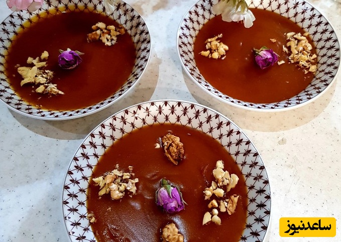 طرز تهیه کاچی لذیذ با شیره انگور؛ یک دسر سنتی و مقوی + فیلم آموزشی