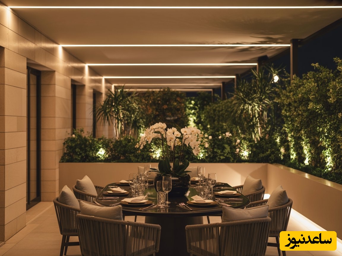 نورپردازی حیاط و تراس