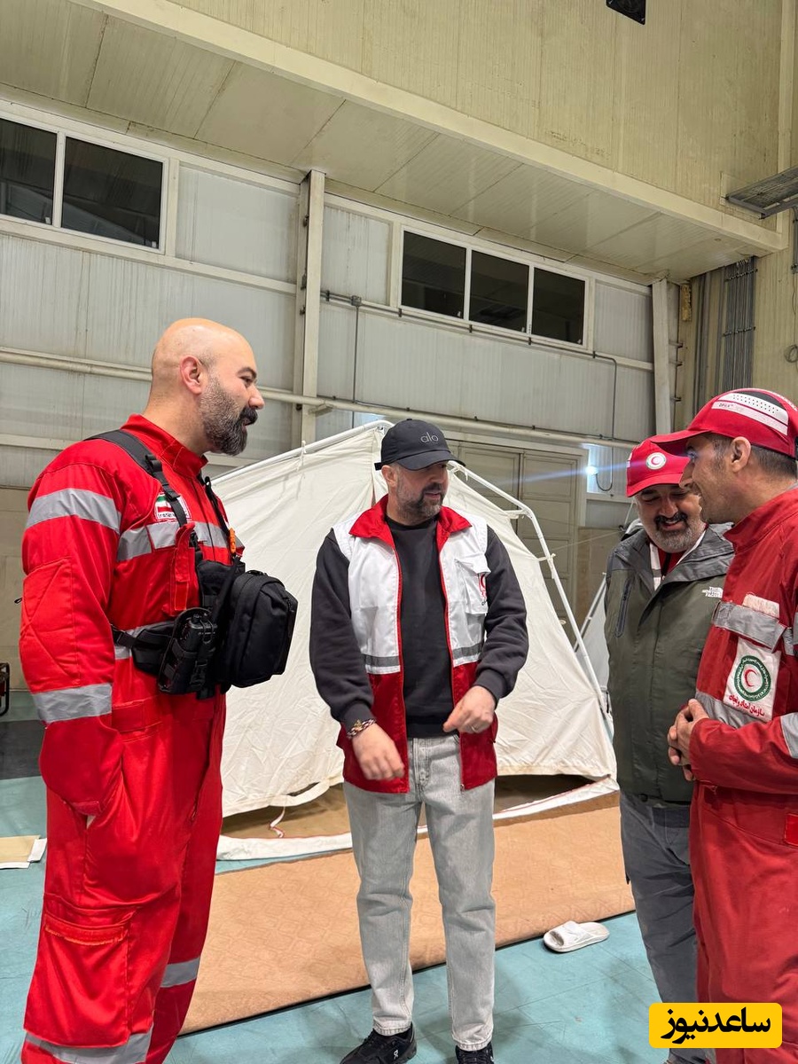 پذیرایی گرم امدادگران هلال‌احمر از سهراب ام‌جی رپر مشهور با رلت و چای تازه دم+عکس