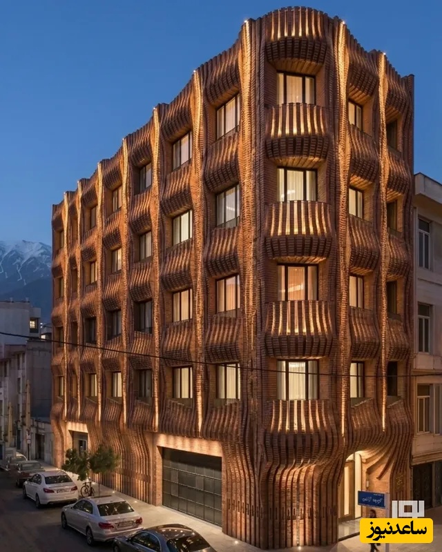 خلاقیت جالب معماری در طراحی هنرمندانه نمای یک ساختمان / ساختمانی که چشمتان را با بازی نور و آجر به خودش خیره می کند