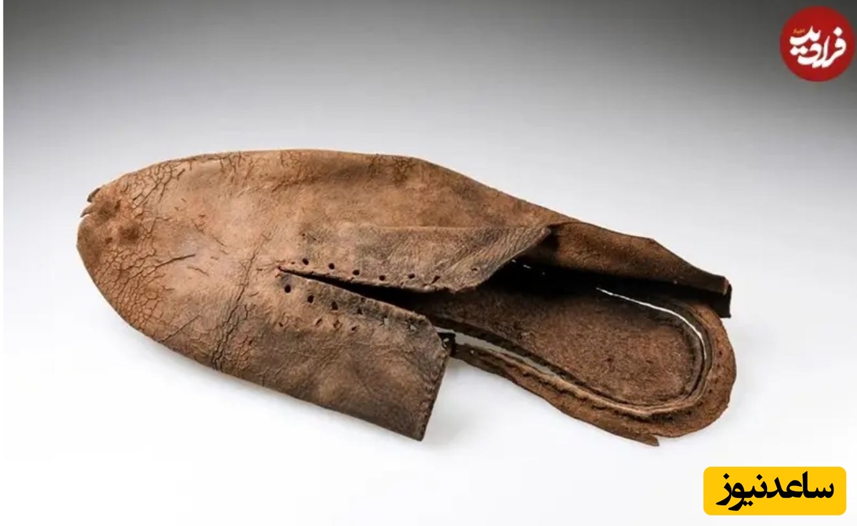 کفش چرمی (حدود 1450 میلادی)، طول 21 سانتی‌متر، معادل سایز کفش امروزی 32 تا 34