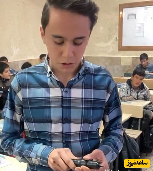 (فیلم) خلاقیت دانش آموز نخبه ایرانی در اختراع شوکر با وسایل دور ریختنی/ تا عمر داره همکلاسیاش ازش حساب می برن😂