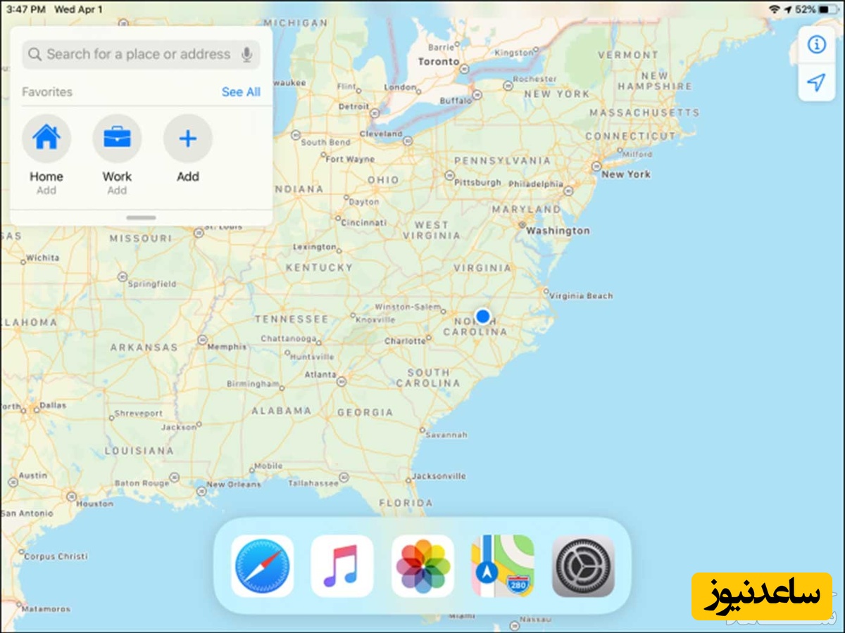 پنجره شناور ipad