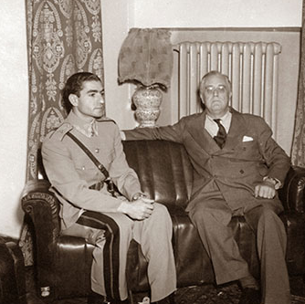 فرانکلین روزولت در کنار محمدرضا پهلوی