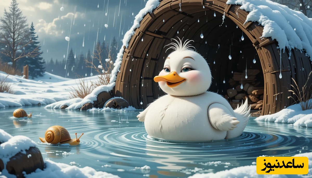 کتاب داستان کودکان / قصه زیبای وادل، اردک تپلی و ماجرای برف زمستانی