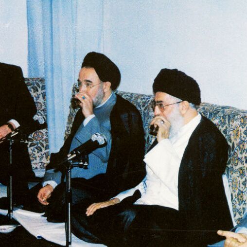 محمد خاتمی در کنار رهبر 