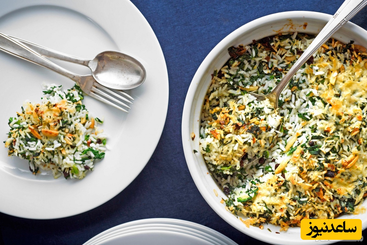 روش تهیه اسفناج پلو ساده بدون گوشت و خوشمزه