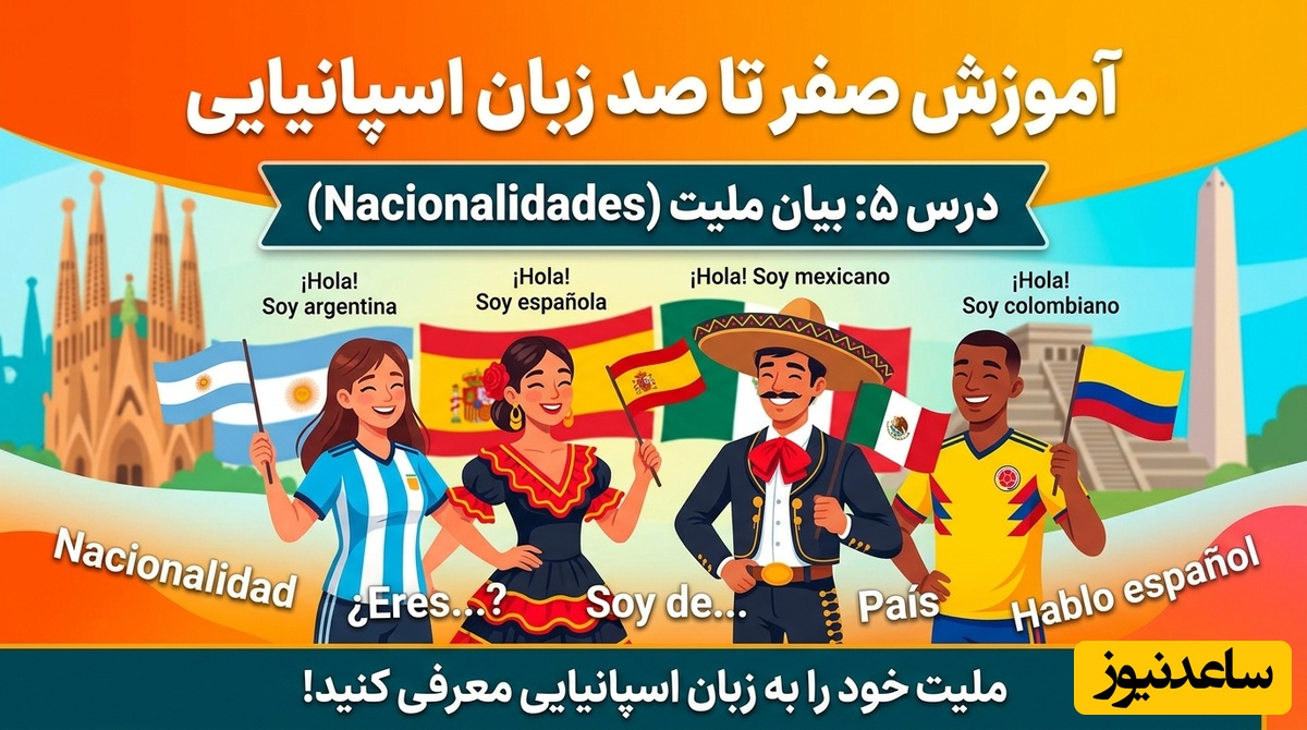 آموزش صفر تا صد زبان اسپانیایی؛ درس 5: بیان ملیت