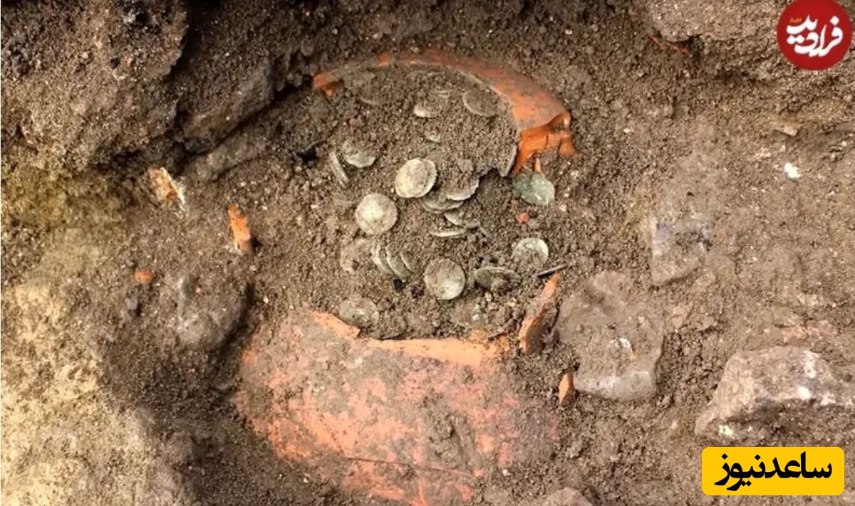 یکی از گنجینه‌ها که دهانه آن نزدیک سطح زمین قرار داشت