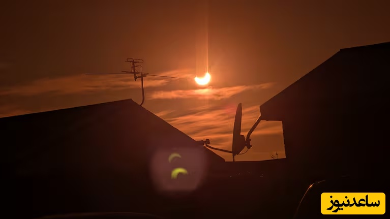 تصاویری از خورشیدگرفتگی جزئی ساعاتی پیش