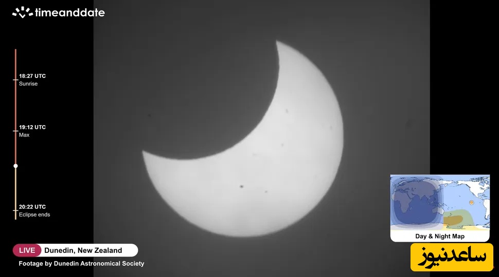 تصاویری از خورشیدگرفتگی جزئی ساعاتی پیش