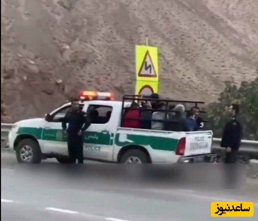 (فیلم) کارگران غیر قانونی افغانی پشت وانت پلیس در مازندران