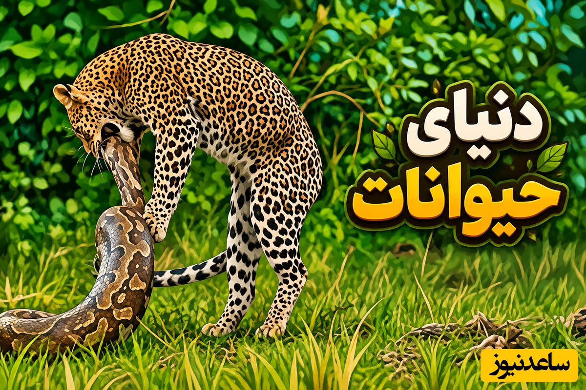 (ویدئو) مستند حیات وحش حیوانات/ راز بقا، این داستان:رویارویی خطرناک پلنگ با مار غول‌پیکر + ویدئو
