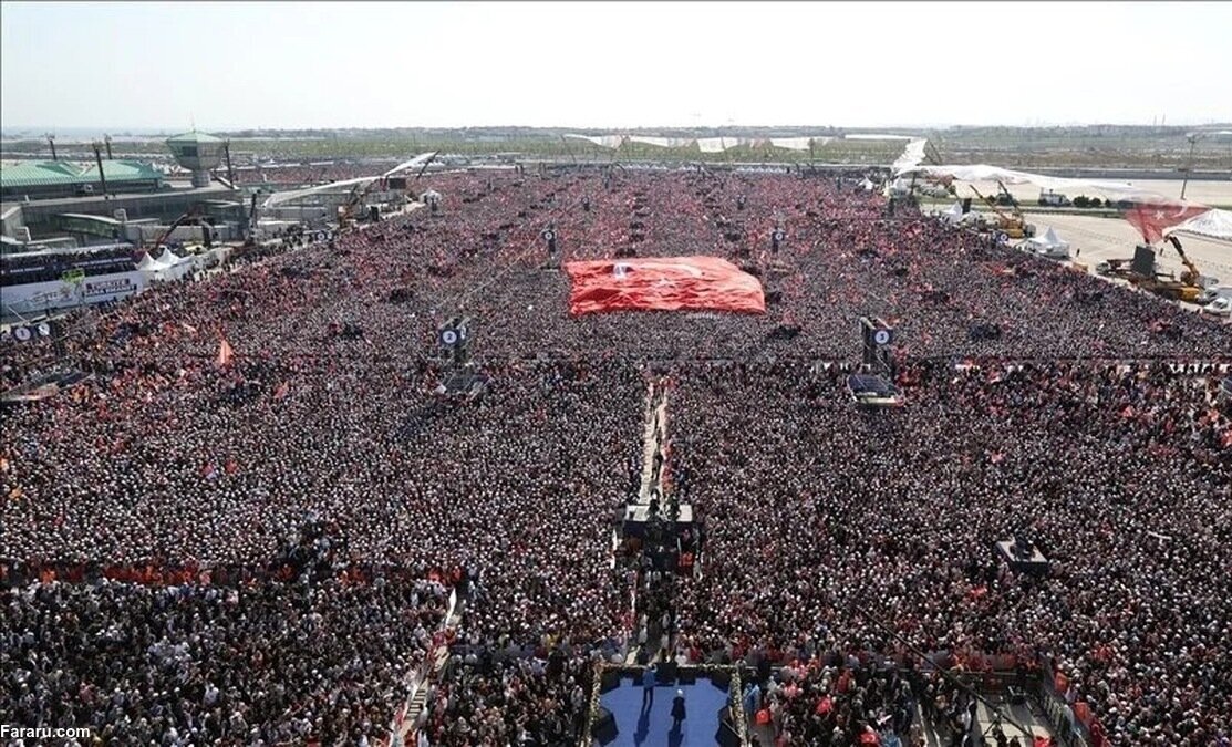 (ویدئو) تجمع یک میلیون و 700 هزار هوادار اردوغان