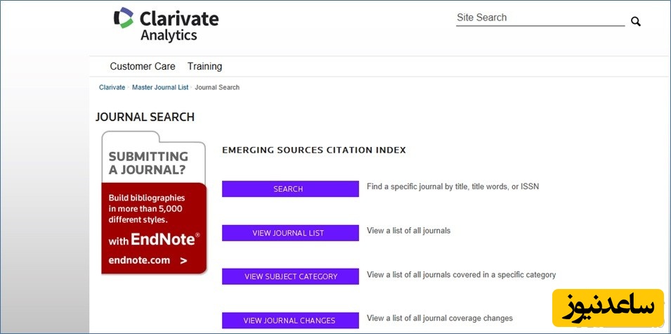 جستجو مجله در نمایه های مختلف