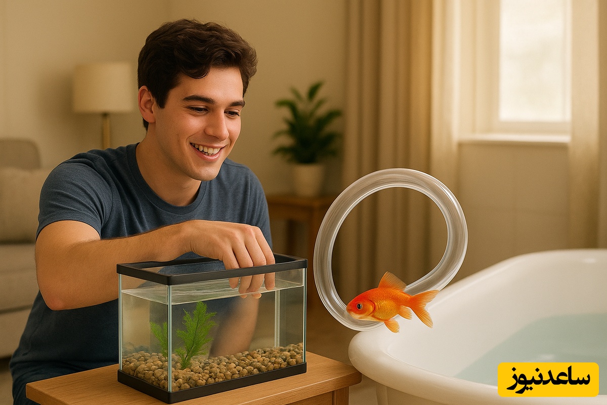 (فیلم) ابتکار خنده‌دار جوان ایرانی در ایجاد سرزمین موجهای آبی برای ماهی قرمز آکواریومش حسابی طرفدار پیدا کرد؛ به همین وقت عزیز تفریح این از من بیشتره😂