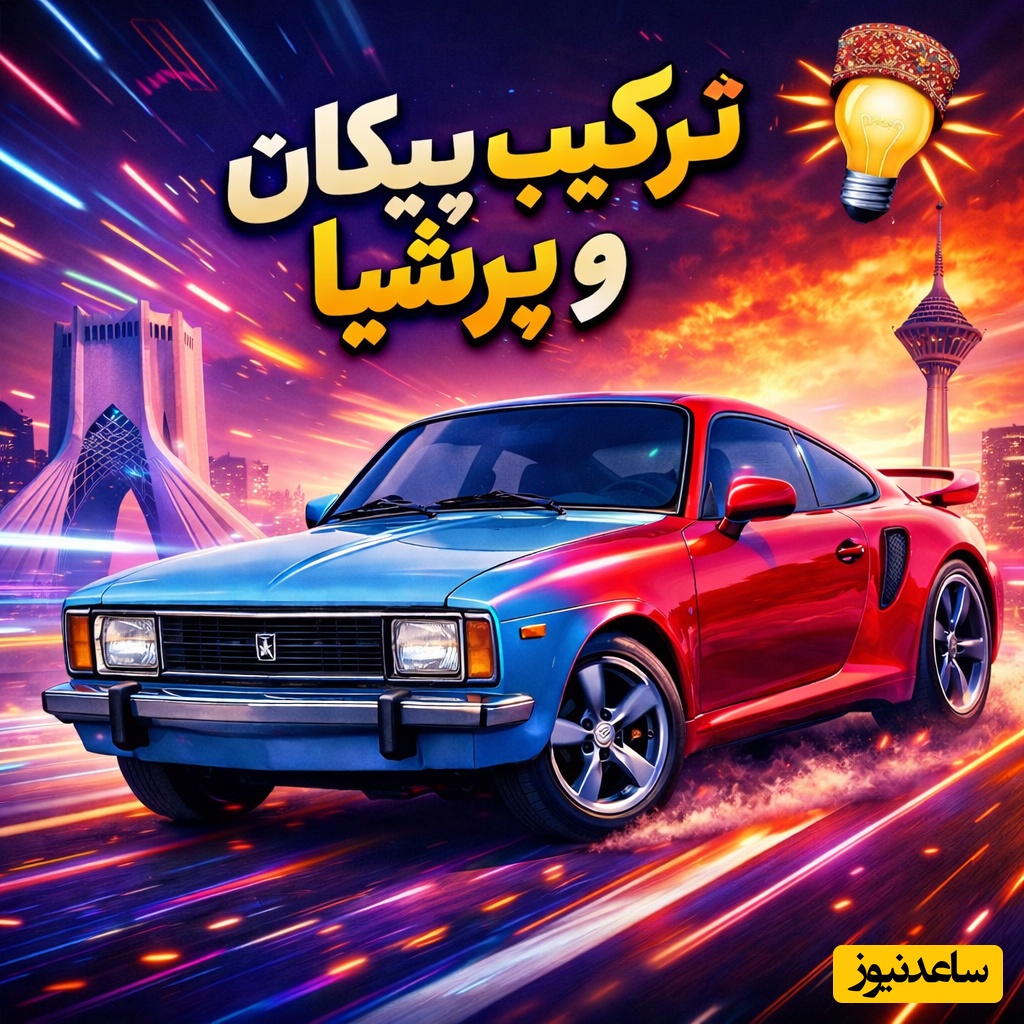 خلاقیت مرد خوش ذوق ایرانی برای ترکیب پیکان و پرشا، محصول جدید پیکان پارس به زودی کف خیابون /  هنر نزد ایرانیان است و بس😂