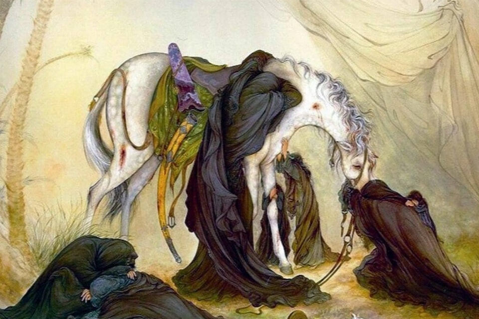 ویدیو/ روایت شنیدنی استاد فرشچیان از اتفاقاتی که منجر به خلق اثر بی‌نظیر تابلوی عصر عاشورا شد