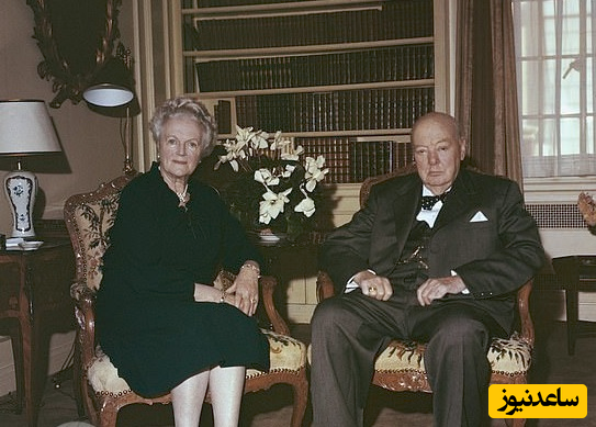 وینستون چرچیل و همسرش