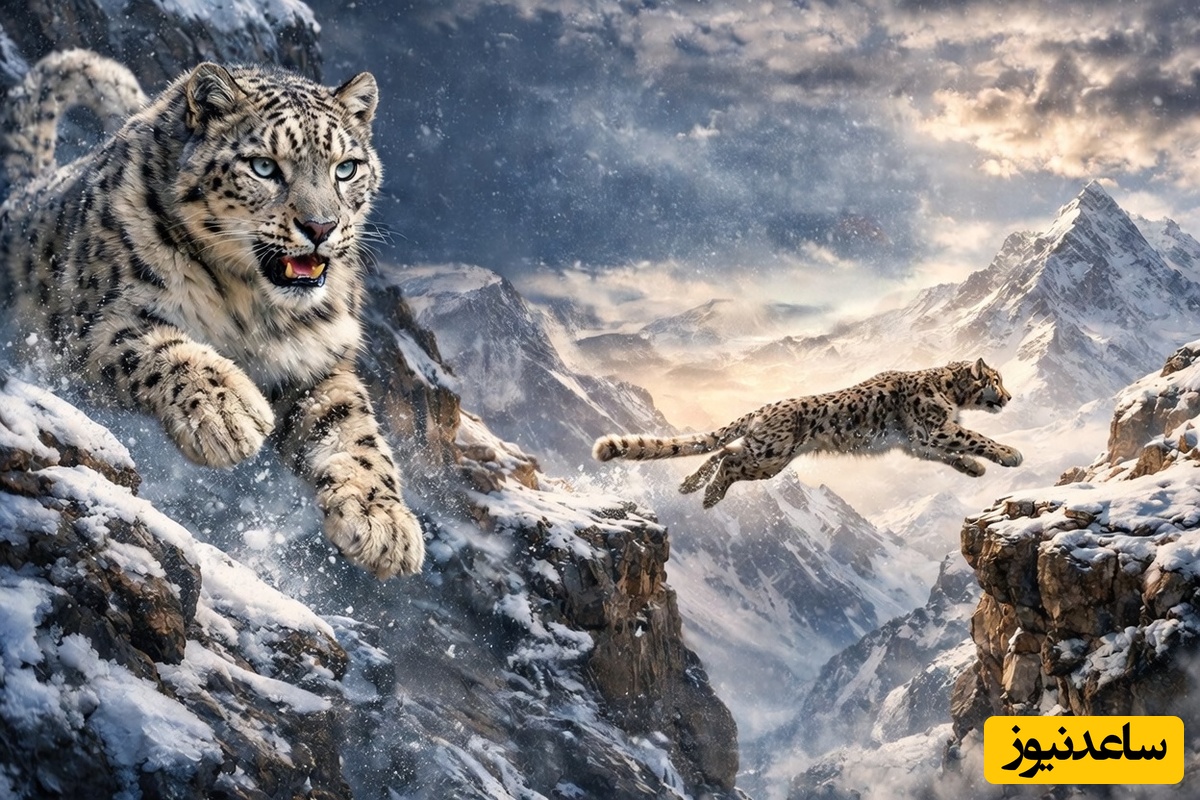 (ویدئو) مستند نایاب حیات‌وحش: پلنگ برفی، قهرمان پرش‌های مرگ و زندگی در ارتفاعات هیمالیا!