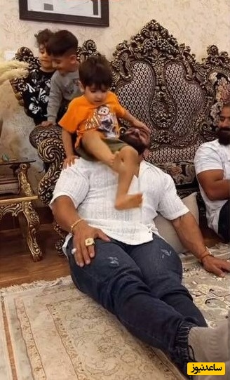 یادی کنیم از سرسره شدن هادی چوپان برای کودکان فامیل بعد از بازگشت از مسترالمپیا + ویدیو