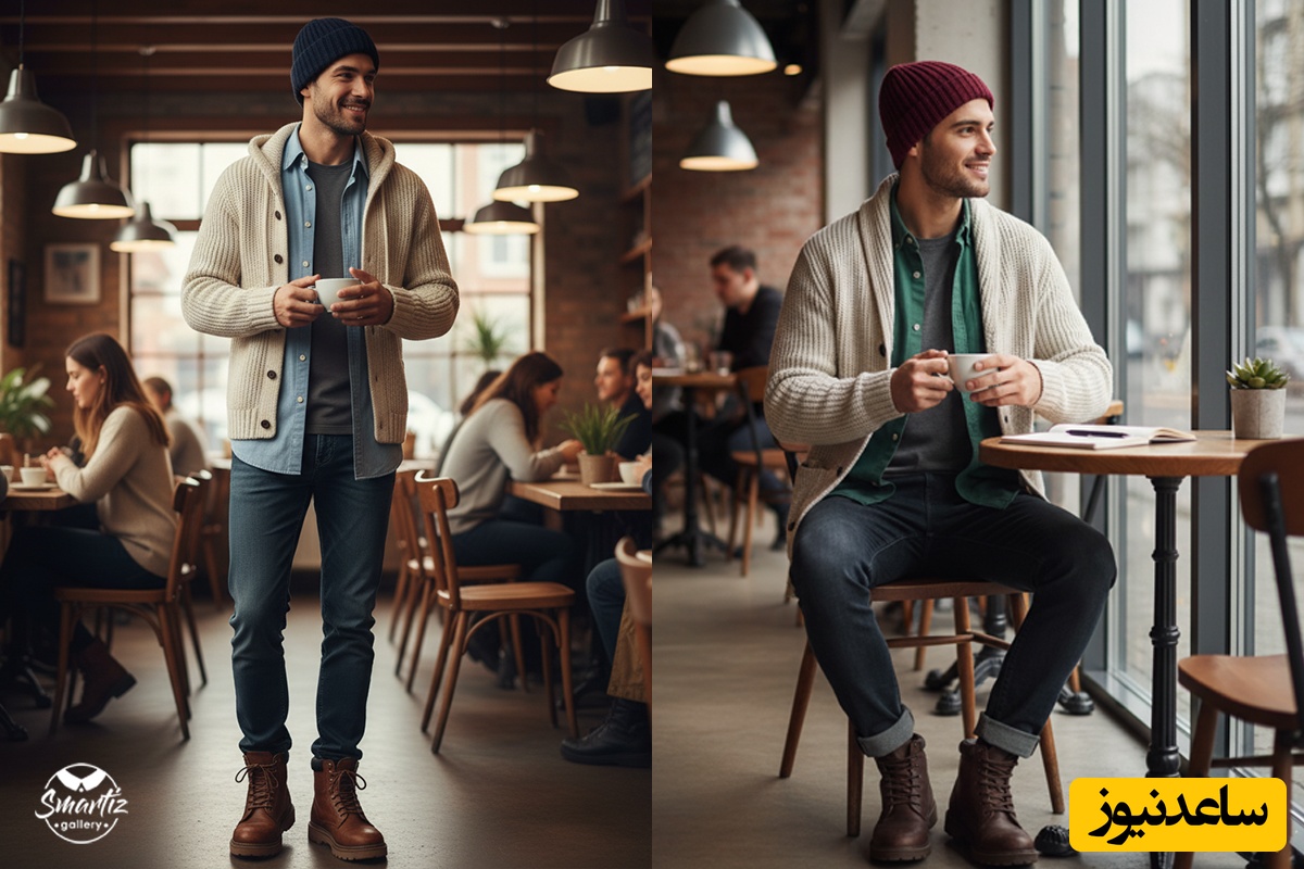 استایل کافه گردی مردانه با لباس راحتی