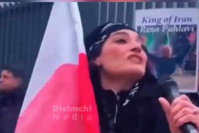 (فیلم) یک زن در تجمع سلطنت طلبان در خارج از کشور: قسم خوردم جیگرتون رو بخورم!