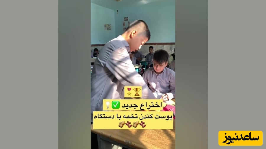 اختراع منحصربفرد دانش‌آموز ایرانی در ساخت دستگاهی برای جداکردن پوست تخمه با وسایل دورریختنی+ویدیو/ وقتی استعداد با کم‌ترین امکانات می‌درخشد👌